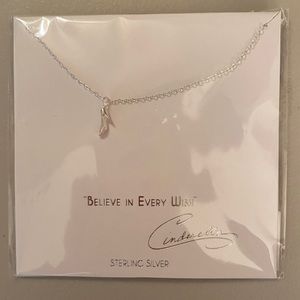 Sterling Silver Cinderella inspired Disney Park Collections Necklace 15+3”